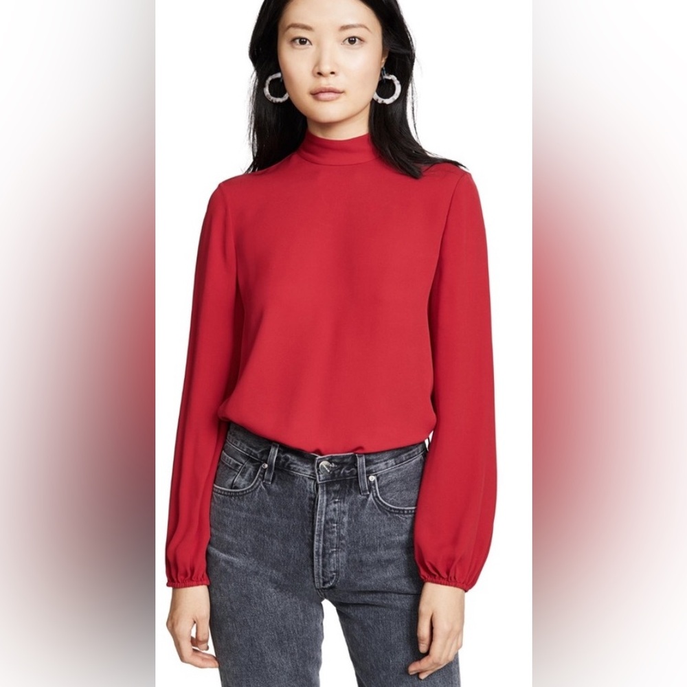 Theory Silk Blouse Red